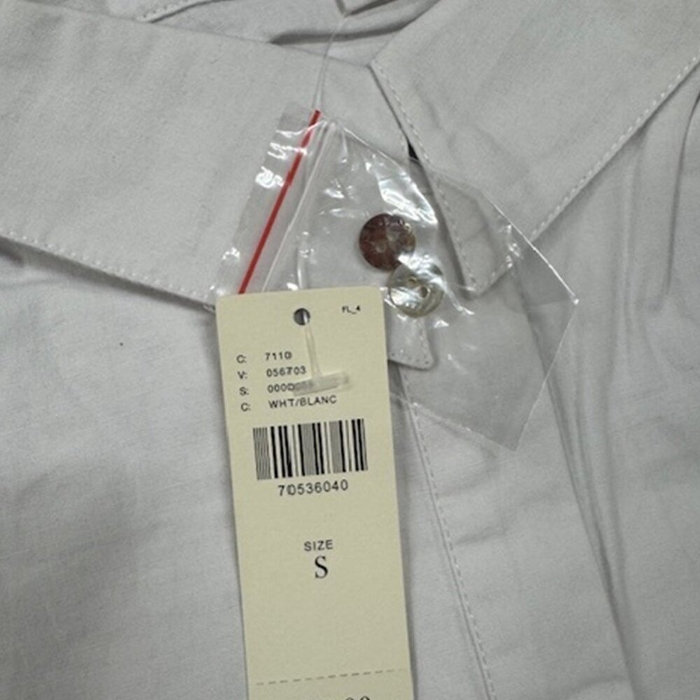 NWT Anthropologie Bell-Sleeve Poplin Buttondown Top by ISLA MAUDE - Picture 5 of 6
